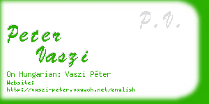 peter vaszi business card